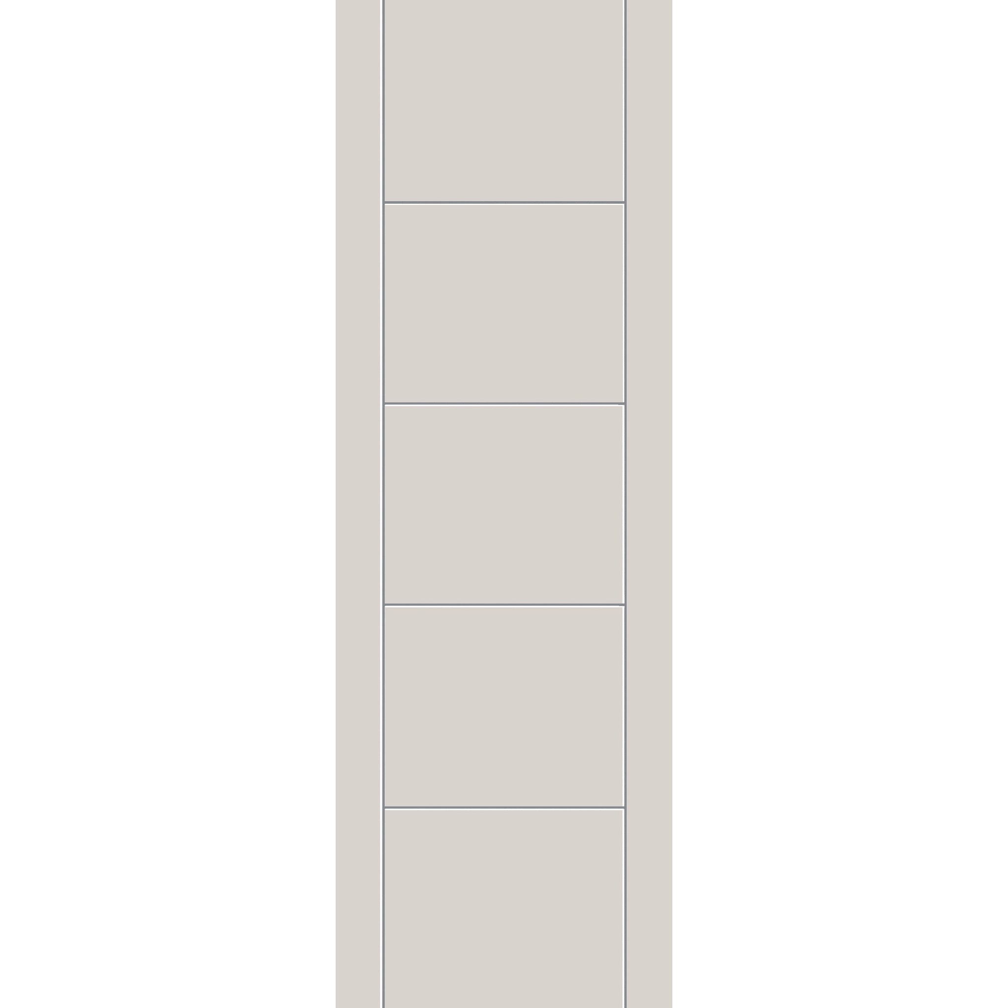Fiberglass entry door, contemporary 24, 32" x 96", white satin smooth finish