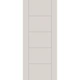 Fiberglass entry door, contemporary 24, 34" x 80", white satin smooth finish