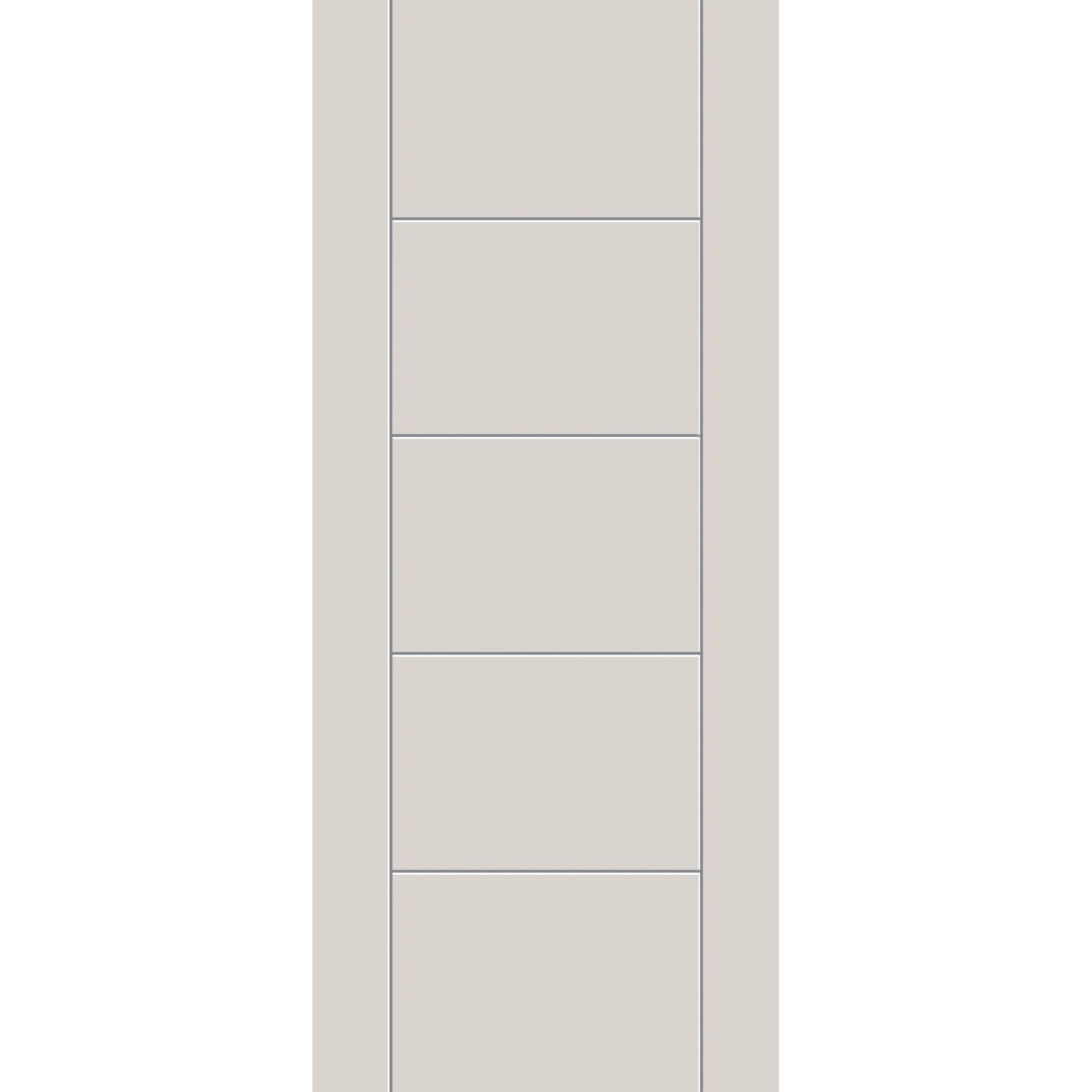 Fiberglass entry door, contemporary 24, 34" x 80", white satin smooth finish