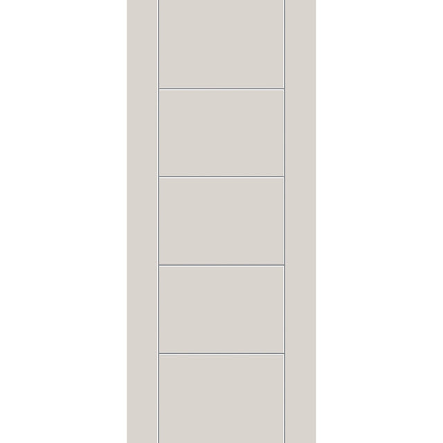 Fiberglass entry door, contemporary 24, 34" x 80", white satin smooth finish