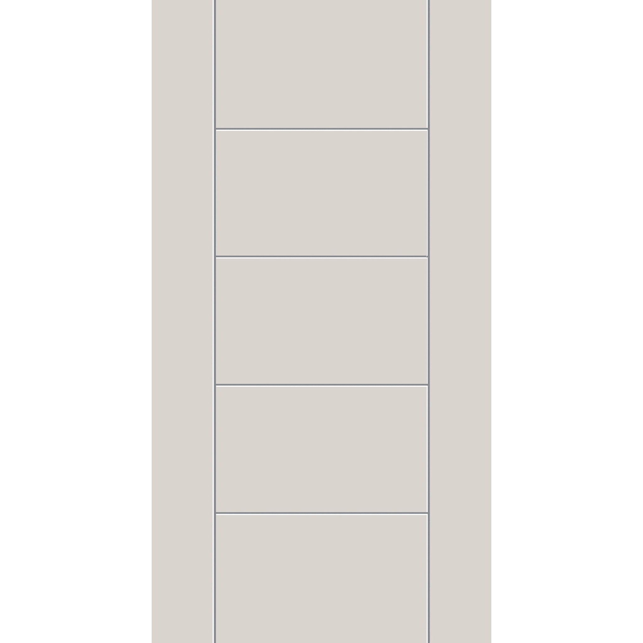 Fiberglass entry door, contemporary 24, 42" x 80", white satin smooth finish