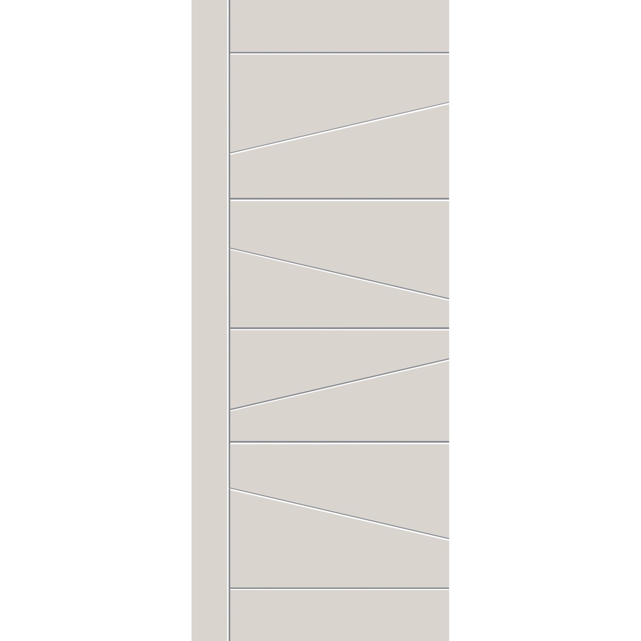 Fiberglass entry door, contemporary 29, 32" x 80", white satin smooth finish