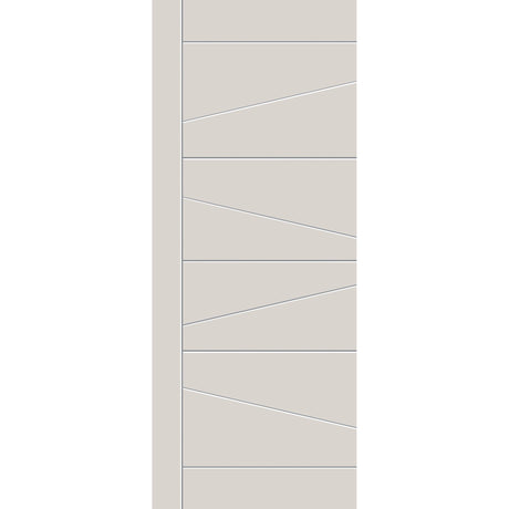 Fiberglass entry door, contemporary 29, 32" x 80", white satin smooth finish