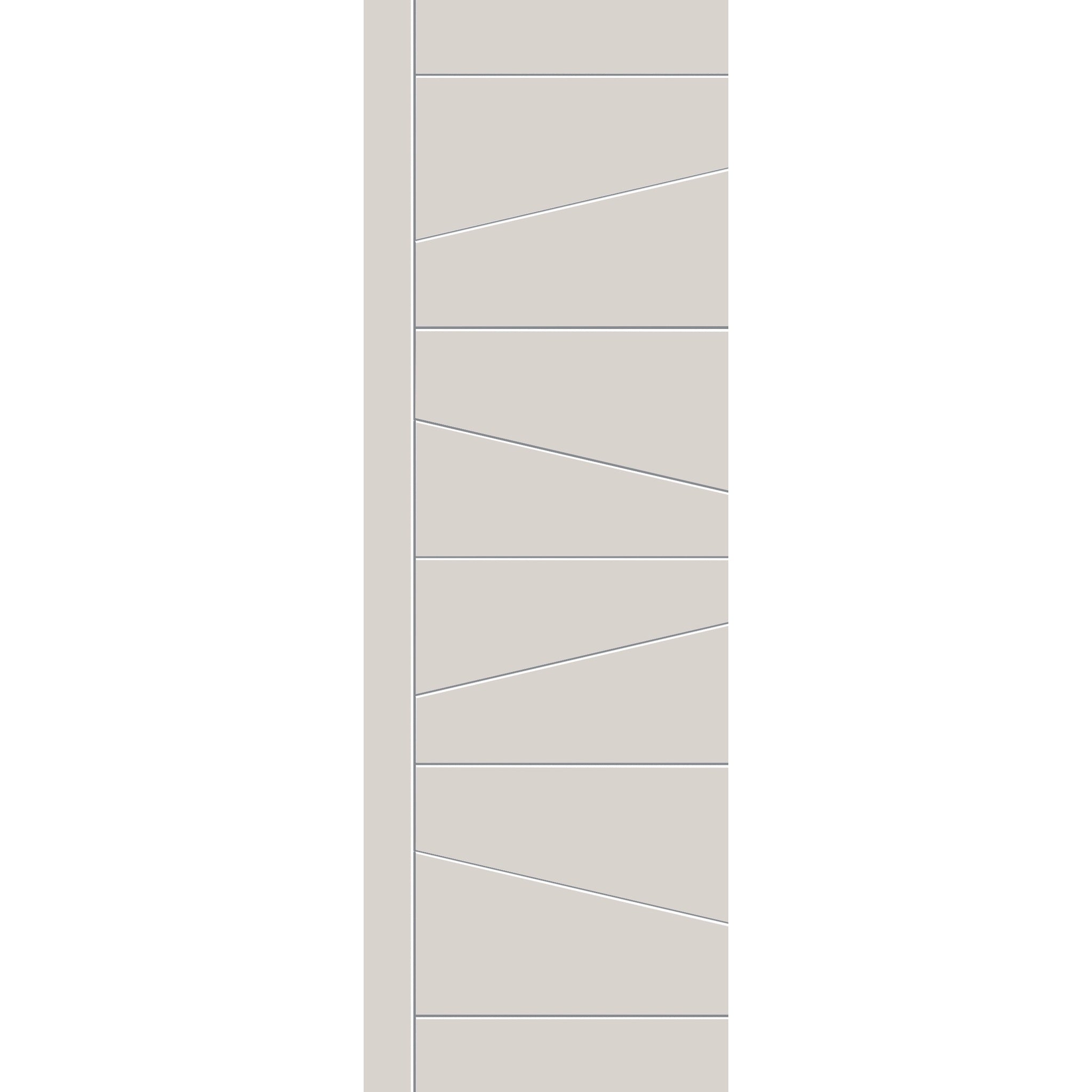 Fiberglass entry door, contemporary 29, 32" x 96", white satin smooth finish