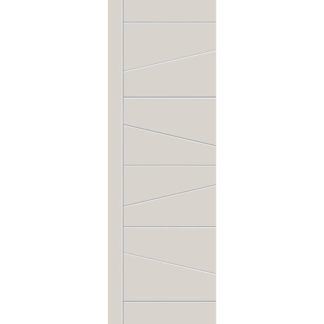 Fiberglass entry door, contemporary 29, 32" x 96", white satin smooth finish