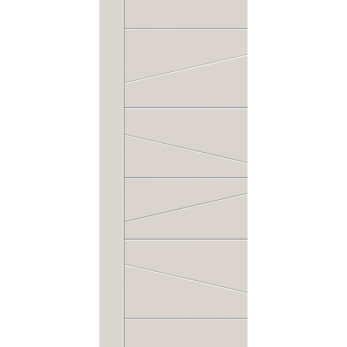 Fiberglass entry door, contemporary 29, 34" x 80", white satin smooth finish