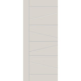 Fiberglass entry door, contemporary 29, 34" x 80", white satin smooth finish