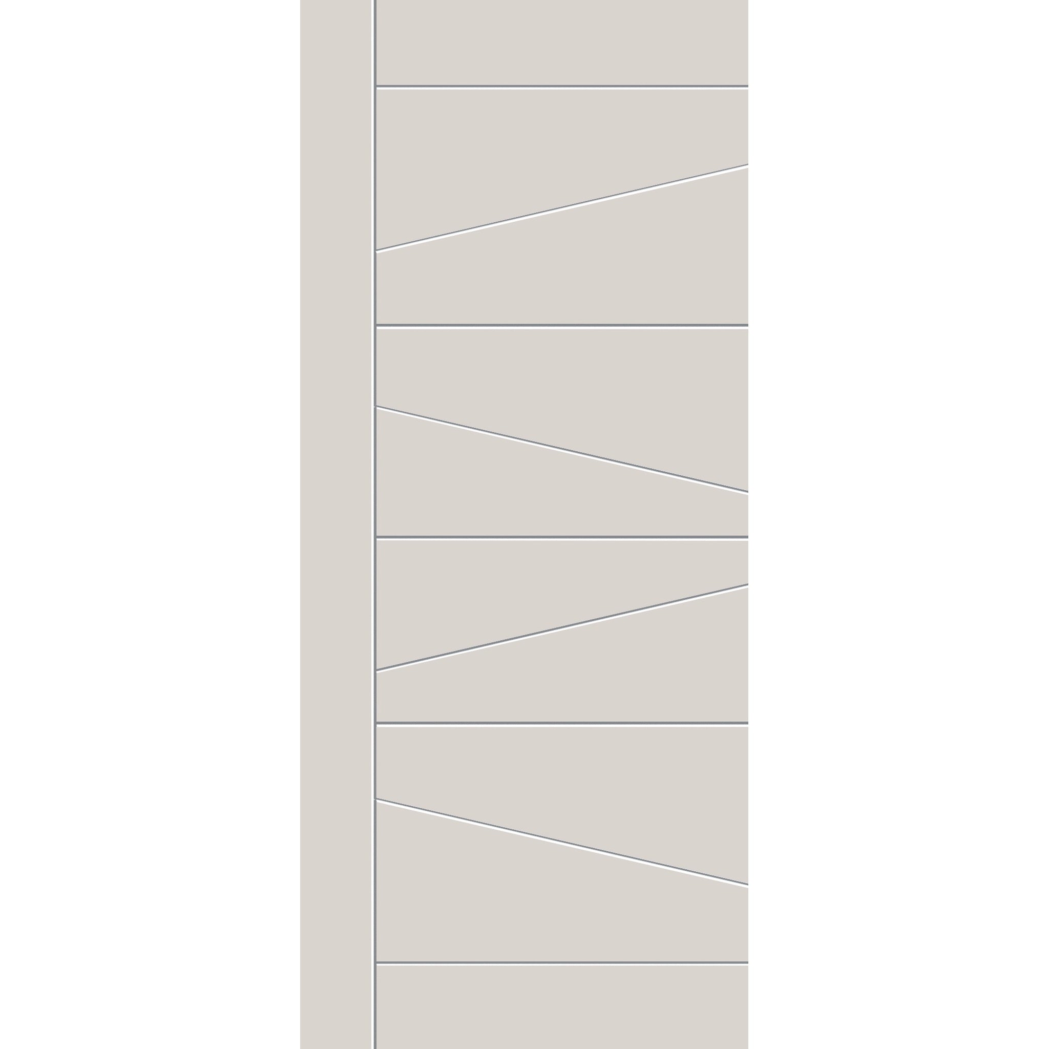 Fiberglass entry door, contemporary 29, 34" x 80", white satin smooth finish