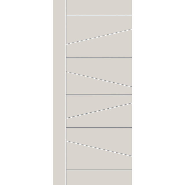 Fiberglass entry door, contemporary 29, 34" x 80", white satin smooth finish