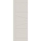 Fiberglass entry door, contemporary 29, 34" x 96", white satin smooth finish