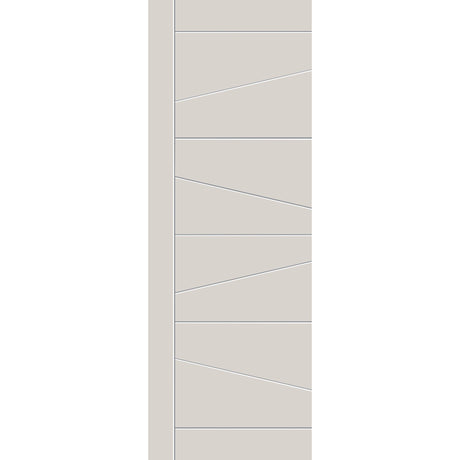 Fiberglass entry door, contemporary 29, 34" x 96", white satin smooth finish