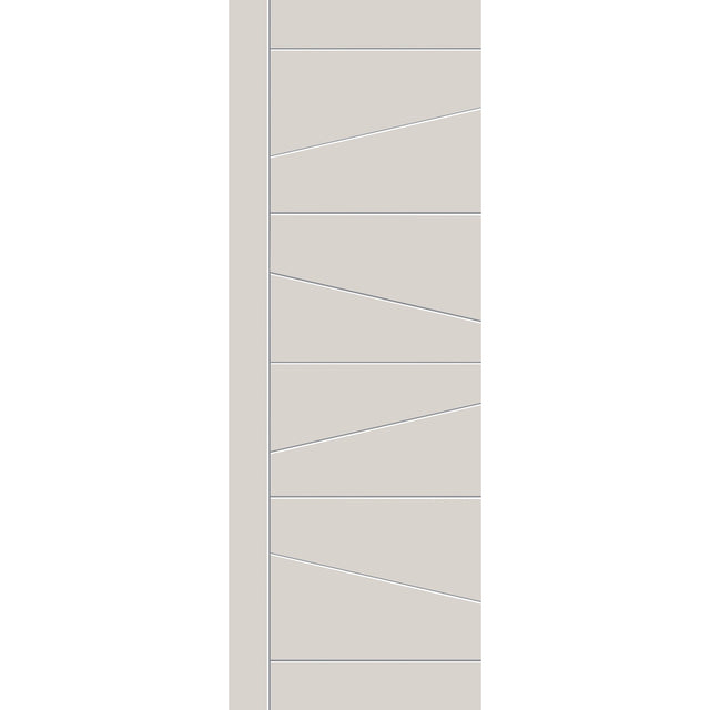 Fiberglass entry door, contemporary 29, 34" x 96", white satin smooth finish
