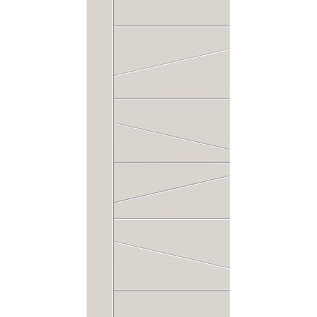 Fiberglass entry door, contemporary 29, 36" x 80", white satin smooth finish