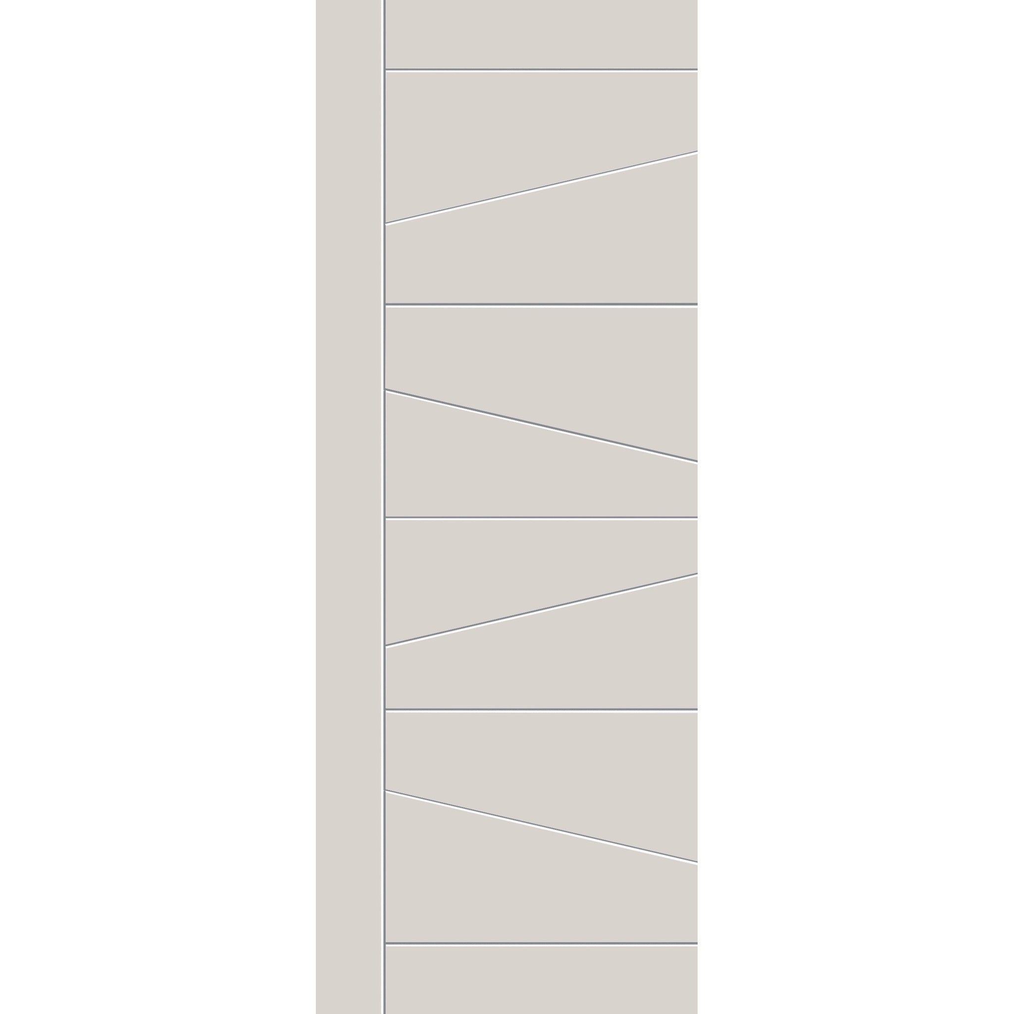 Fiberglass entry door, contemporary 29, 36" x 96", white satin smooth finish