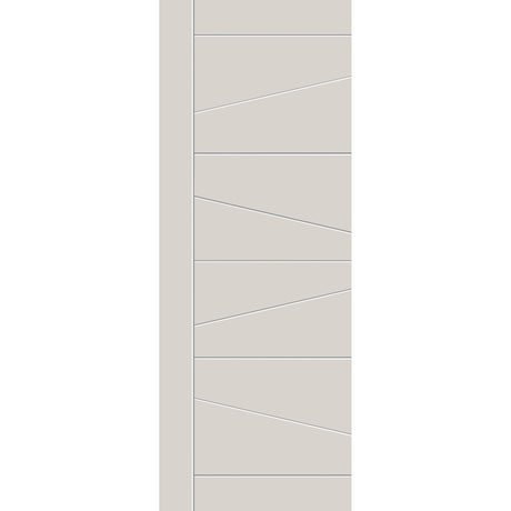 Fiberglass entry door, contemporary 29, 36" x 96", white satin smooth finish