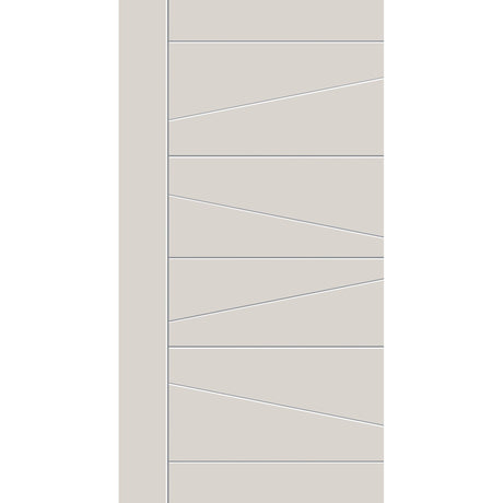 Fiberglass entry door, contemporary 29, 42" x 80", white satin smooth finish