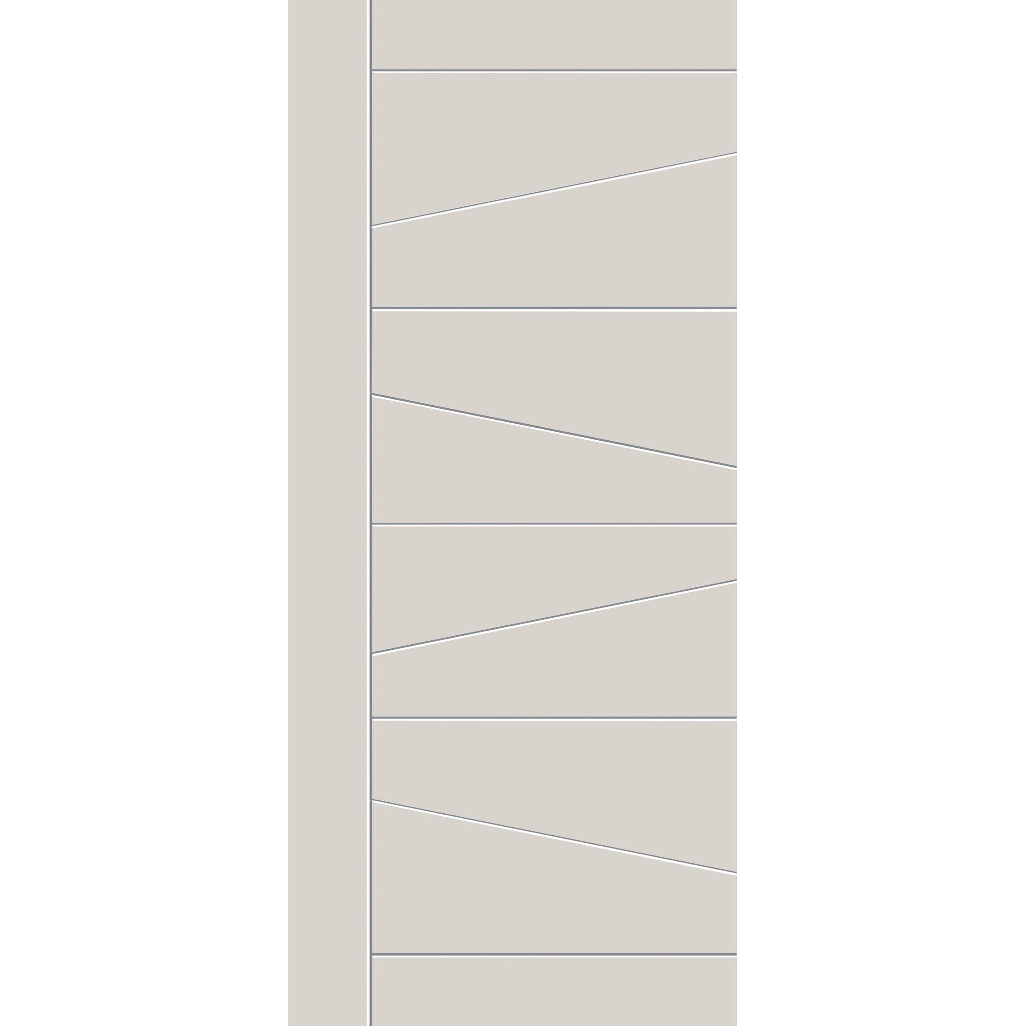 Fiberglass entry door, contemporary 29, 42" x 96", white satin smooth finish