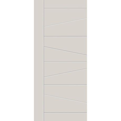 Fiberglass entry door, contemporary 29, 42" x 96", white satin smooth finish