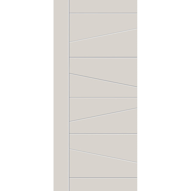 Fiberglass entry door, contemporary 29, 42" x 96", white satin smooth finish
