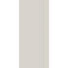 Fiberglass entry door, contemporary 30, 42" x 96", white satin smooth finish