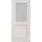 Vapor flush glazed fiberglass entry door, half lite shaker, 36" x 80", white satin smooth finish