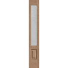 Micro-Granite flush glazed fiberglass sidelite panel, 3/4 lite, 12" x 80", tan woodgrain finish