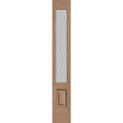 Vapor flush glazed fiberglass sidelite panel, 3/4 lite, 12" x 80", tan woodgrain finish