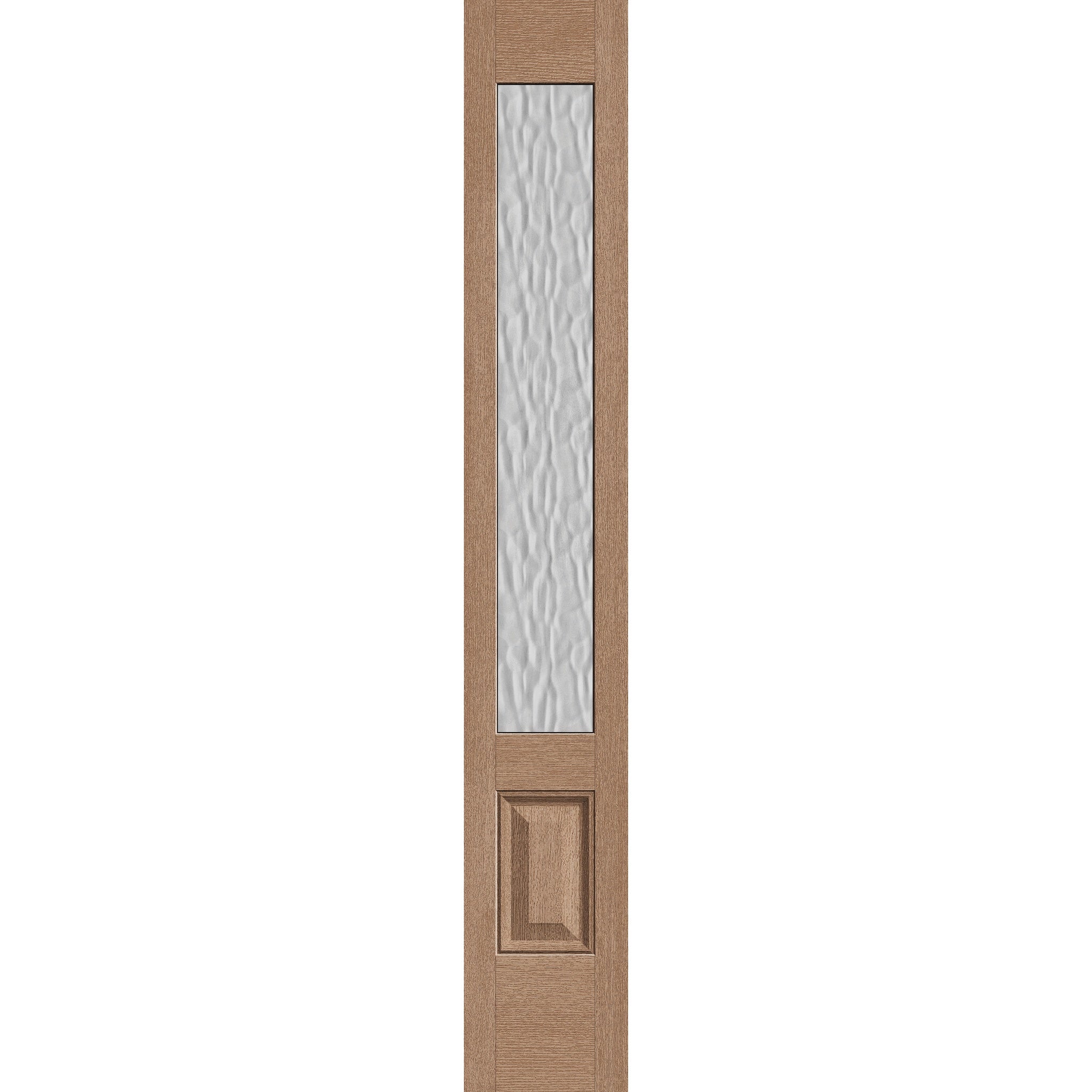 Vapor flush glazed fiberglass sidelite panel, 3/4 lite, 12" x 80", tan woodgrain finish