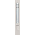 Berkley flush glazed fiberglass sidelite panel, 3/4 lite, 12" x 80", white satin smooth finish, Patina caming