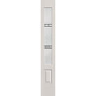 Dexter flush glazed fiberglass sidelite panel, 3/4 lite, 12" x 80", white satin smooth finish, Black Aluminum caming