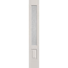 Rain flush glazed fiberglass sidelite panel, 3/4 lite, 12" x 80", white satin smooth finish