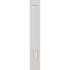 Frost flush glazed hurricane-rated fiberglass sidelite panel, 3/4 lite, 12" x 80", white satin smooth finish