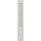 Micro-Granite flush glazed hurricane-rated fiberglass sidelite panel, 3/4 lite, 12" x 80", white satin smooth finish