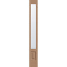 Clear flush glazed fiberglass sidelite panel, 3/4 lite, 12" x 96", tan woodgrain finish