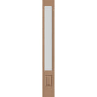 Frost flush glazed fiberglass sidelite panel, 3/4 lite, 12" x 96", tan woodgrain finish