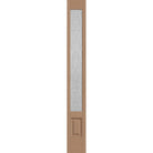 Rain flush glazed fiberglass sidelite panel, 3/4 lite, 12" x 96", tan woodgrain finish