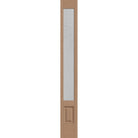 Micro-Granite flush glazed hurricane-rated fiberglass sidelite panel, 3/4 lite, 12" x 96", tan woodgrain finish