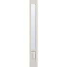 Clear flush glazed fiberglass sidelite panel, 3/4 lite, 12" x 96", white satin smooth finish