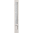 Rain flush glazed hurricane-rated fiberglass sidelite panel, 3/4 lite, 12" x 96", white satin smooth finish