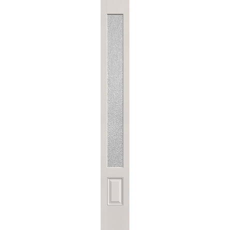 Rain flush glazed hurricane-rated fiberglass sidelite panel, 3/4 lite, 12" x 96", white satin smooth finish