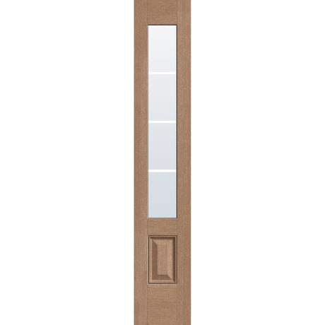 4 light grille flush glazed fiberglass sidelite panel, 3/4 lite, 14" x 80", tan woodgrain finish, black grilles between glass