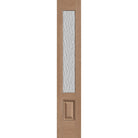 Vapor flush glazed fiberglass sidelite panel, 3/4 lite, 14" x 80", tan woodgrain finish