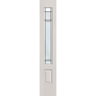 Berkley flush glazed fiberglass sidelite panel, 3/4 lite, 14" x 80", white satin smooth finish, Patina caming