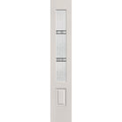 Dexter flush glazed fiberglass sidelite panel, 3/4 lite, 14" x 80", white satin smooth finish, Black Aluminum caming