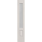 Micro-Granite flush glazed fiberglass sidelite panel, 3/4 lite, 14" x 80", white satin smooth finish