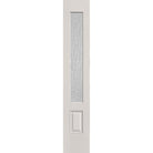 Rain flush glazed fiberglass sidelite panel, 3/4 lite, 14" x 80", white satin smooth finish