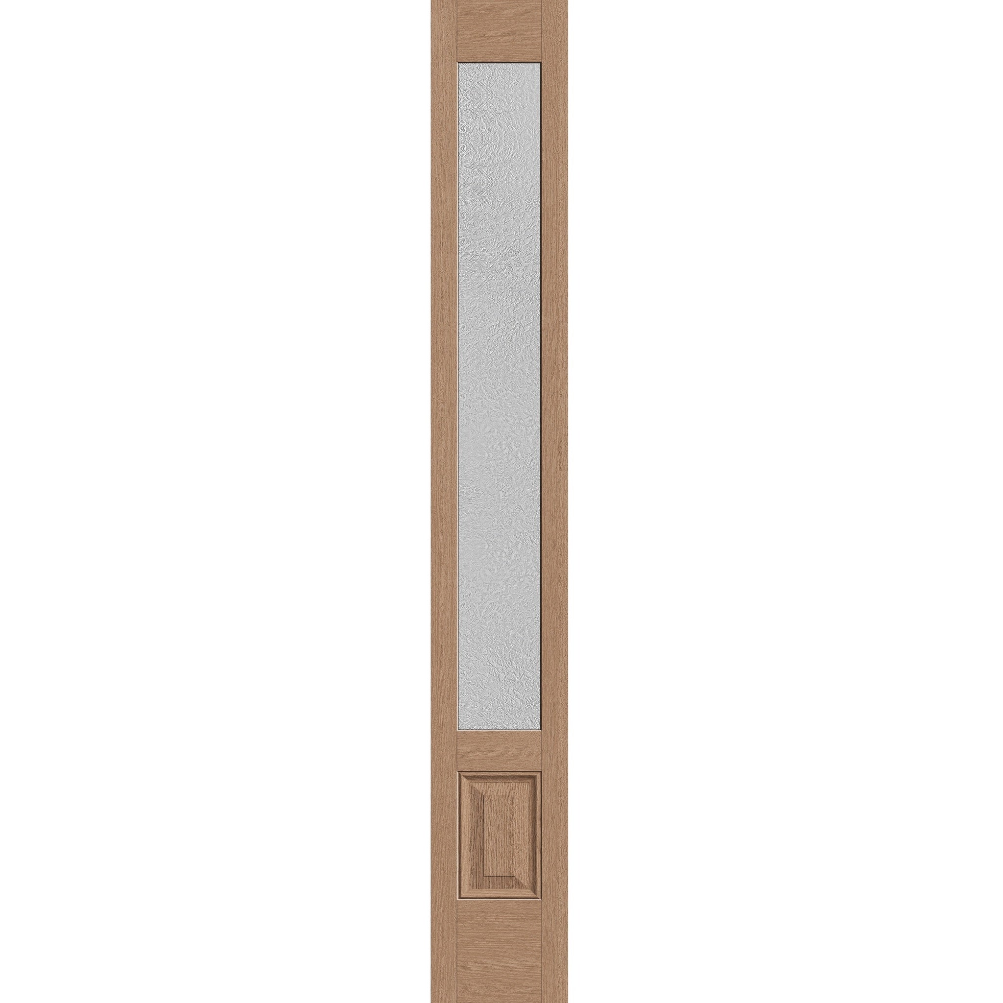 Micro-Granite flush glazed fiberglass sidelite panel, 3/4 lite, 14" x 96", tan woodgrain finish