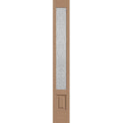 Rain flush glazed fiberglass sidelite panel, 3/4 lite, 14" x 96", tan woodgrain finish