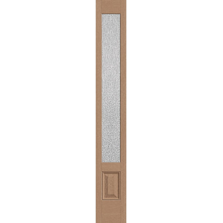 Rain flush glazed fiberglass sidelite panel, 3/4 lite, 14" x 96", tan woodgrain finish