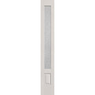 Rain flush glazed fiberglass sidelite panel, 3/4 lite, 14" x 96", white satin smooth finish